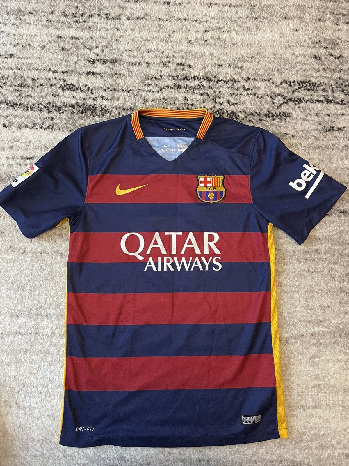 image of F C Barcelona x Nike Fc Barcelona Blouse From 2015-2016 in Blue, Men's (Size Small)