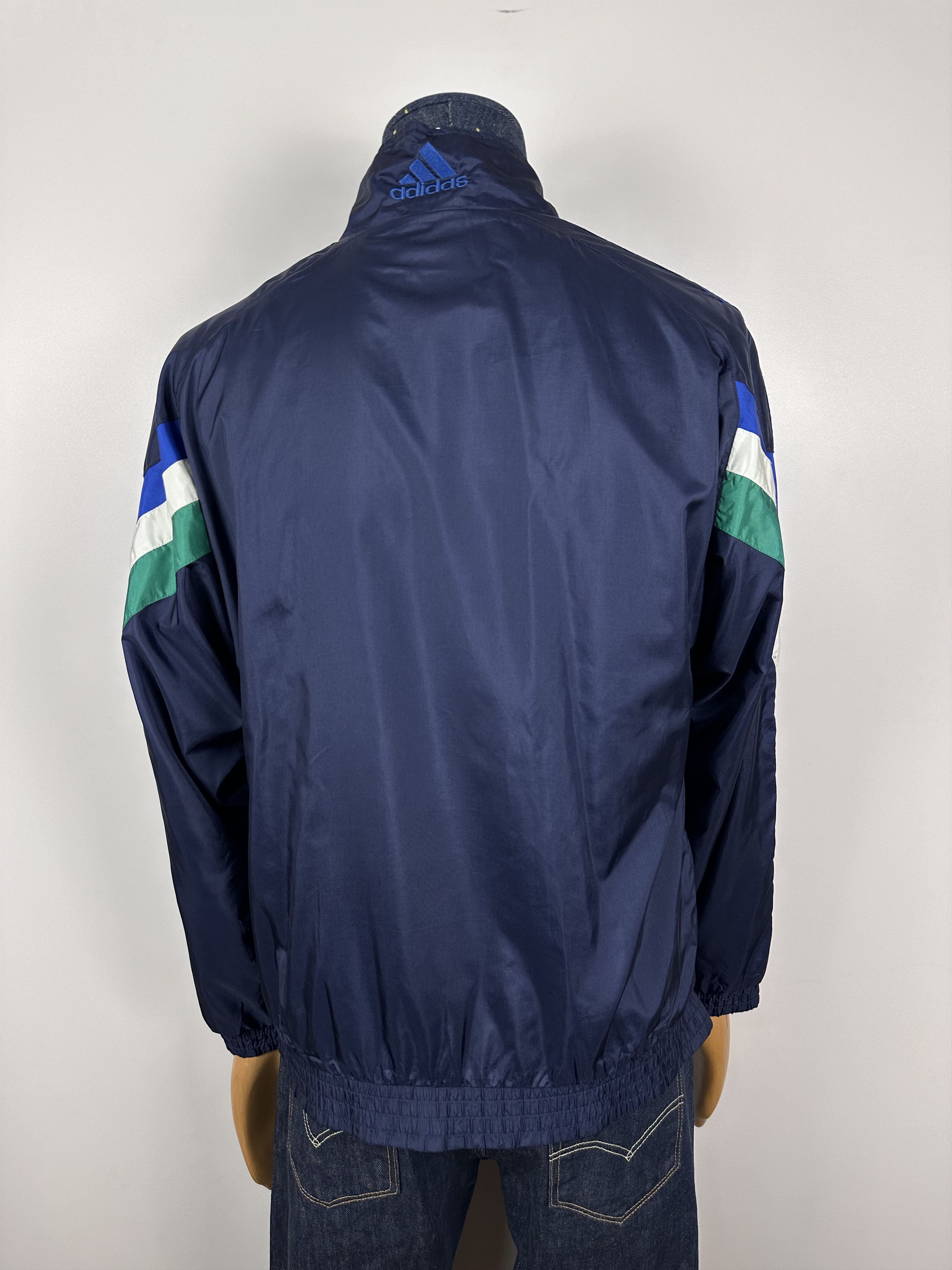Adidas × Vintage Adidas Vintage 90s Blue Green Nylon Track Top Jacket Size M Size US M / EU 48-50 / 2 - 7 Thumbnail