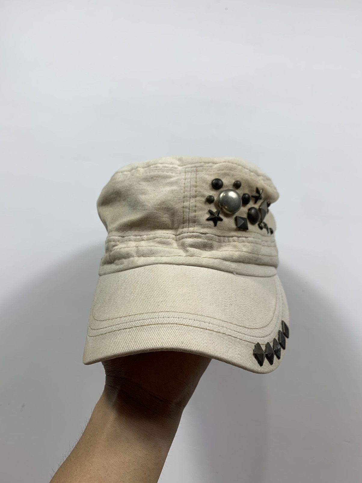 Japanese Brand JAPANESE FADED STUDDED DISTRESSED CAP Size ONE SIZE - 2 Thumbnail