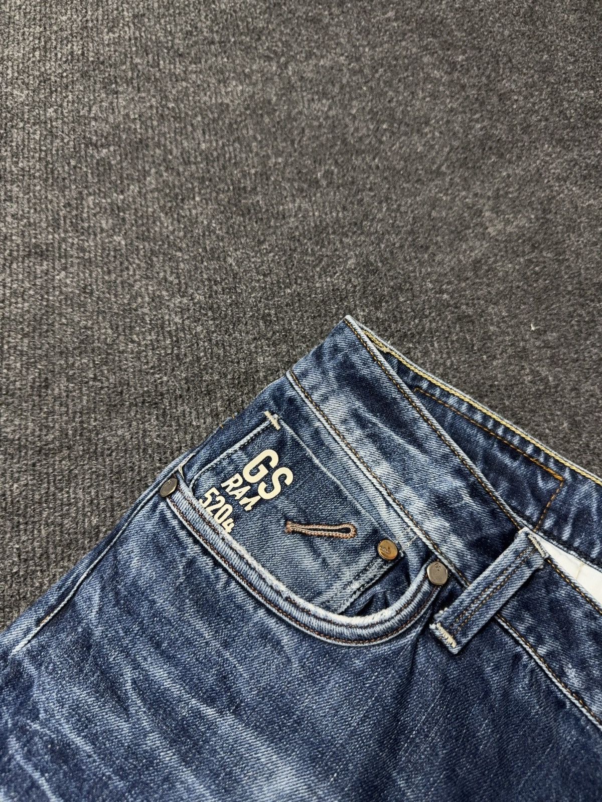 G-Star 00s Vintage G-Star RAW 520 Vintage Faded Denim Jeans Y2K Size US 32 / EU 48 - 5 Thumbnail