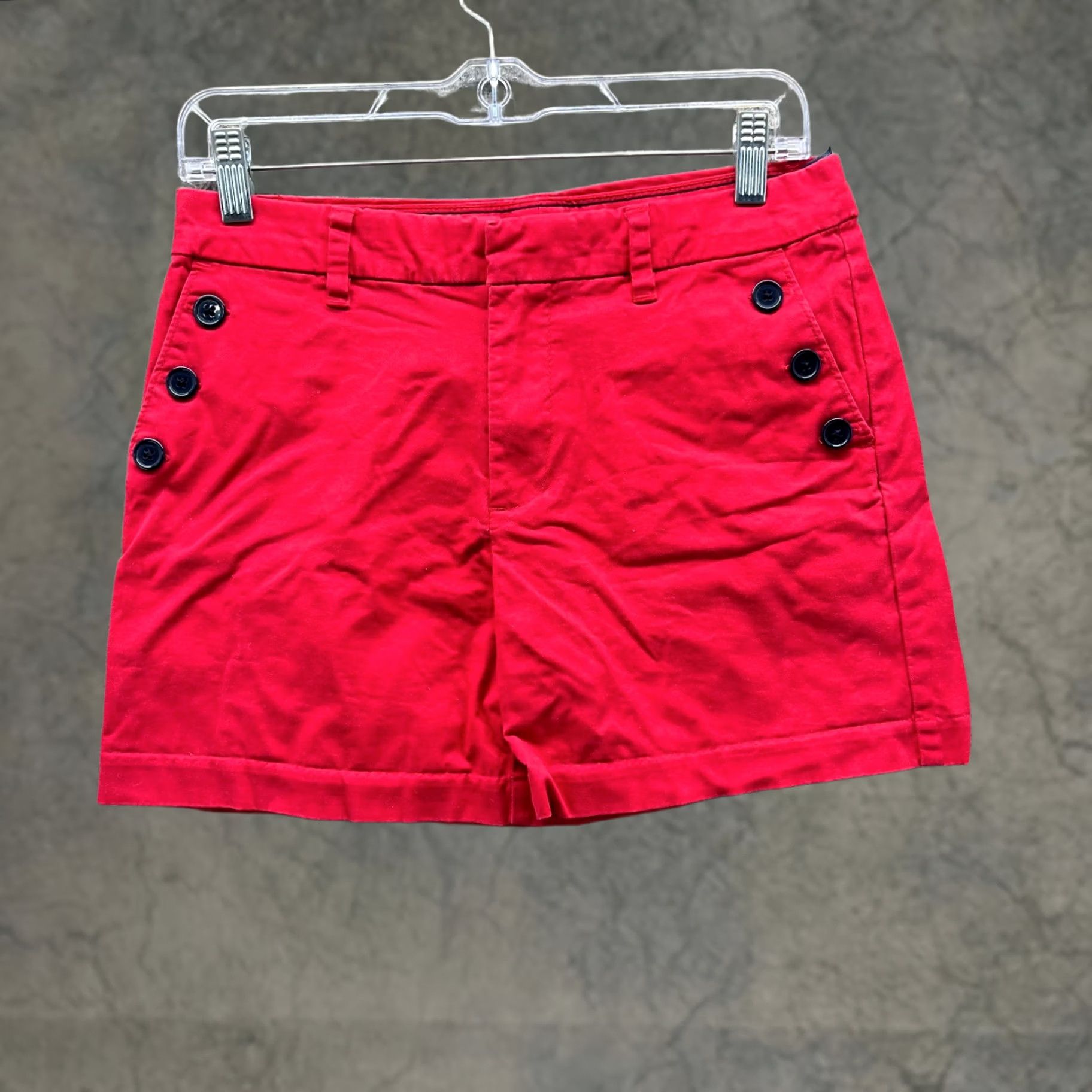 Tommy Hilfiger Tommy Hilfiger Shorts Womens 2 Red Classic Stretch 5" Inseam Cotton Extensible Size 26" / US 2 / IT 38 - 1 Thumbnail