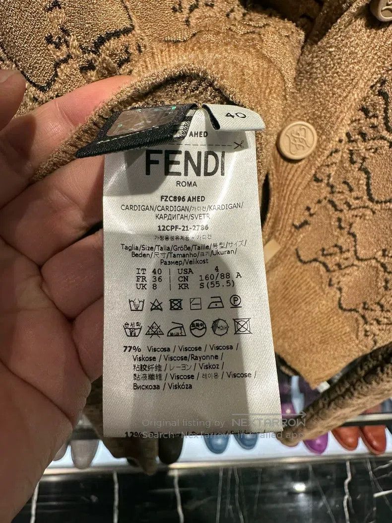 Fendi Fendi Monogrammed knit jacket Size XS / US 0-2 / IT 36-38 - 3 Thumbnail