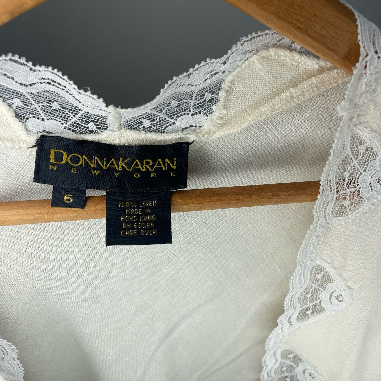 Donna Karan NWOT Donna Karan Linen Lace Trim Cover Size M / US 6-8 / IT 42-44 - 2 Thumbnail