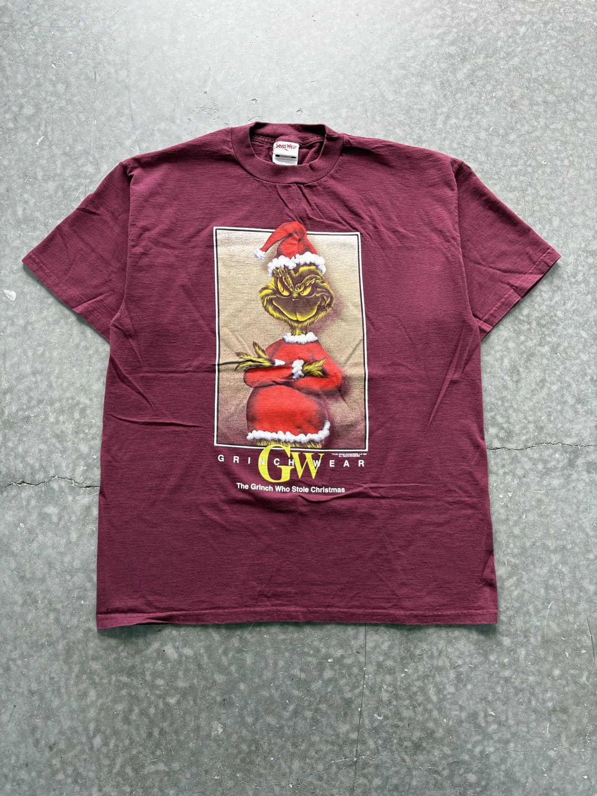 Vintage Vintage 90s Grinchwear Graphic Tee Dr Seuss Size US XL / EU 56 / 4 - 1 Thumbnail