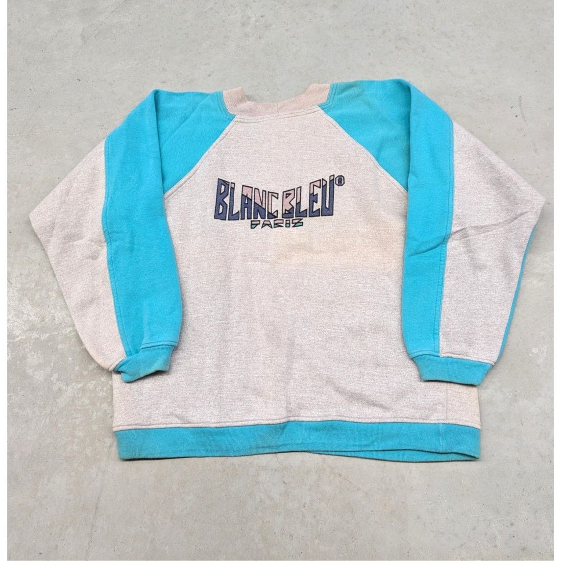 LE CIEL BLEU × Vintage Vintage 80s Blanc Bleu Paris crewneck sweater Size US M / EU 48-50 / 2 - 2 Thumbnail