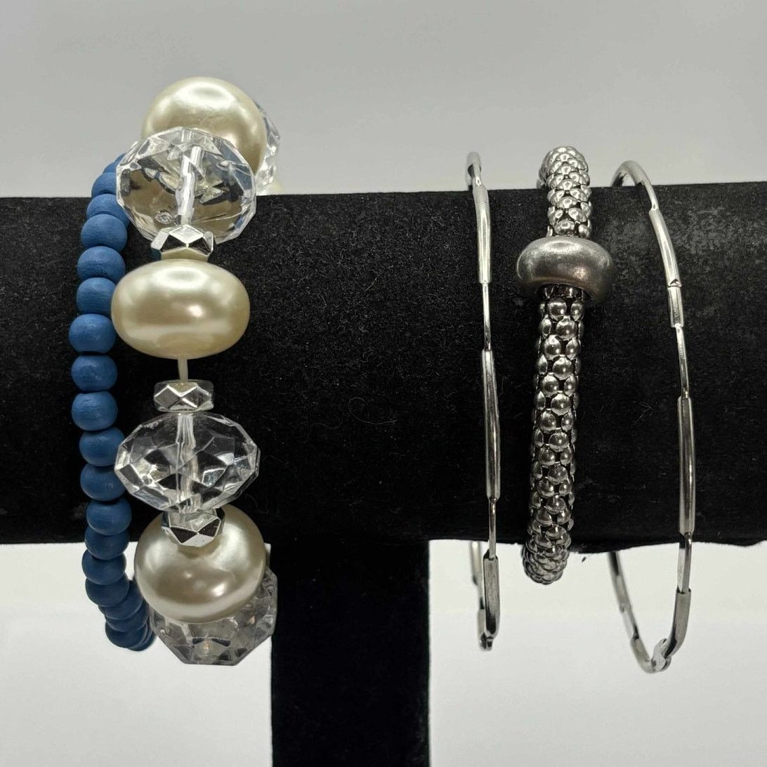 Other Blue & Silver Pearl Bracelet Bundle Size ONE SIZE - 2 Thumbnail