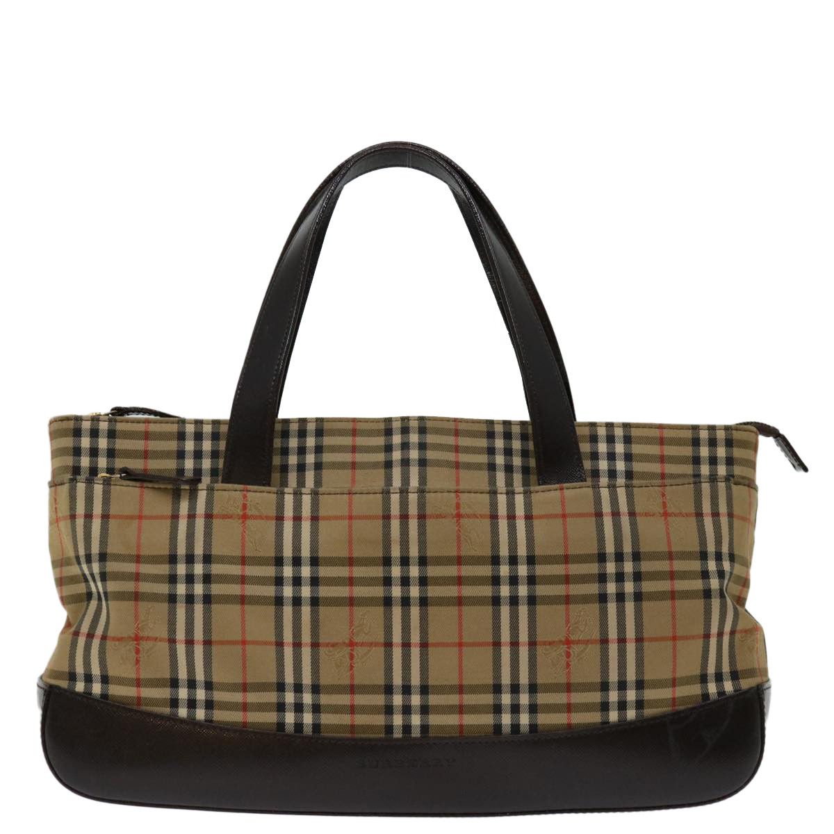 Burberry Nova Check Beige Canvas Handbag (Pre-Owned) Size ONE SIZE - 1 Thumbnail