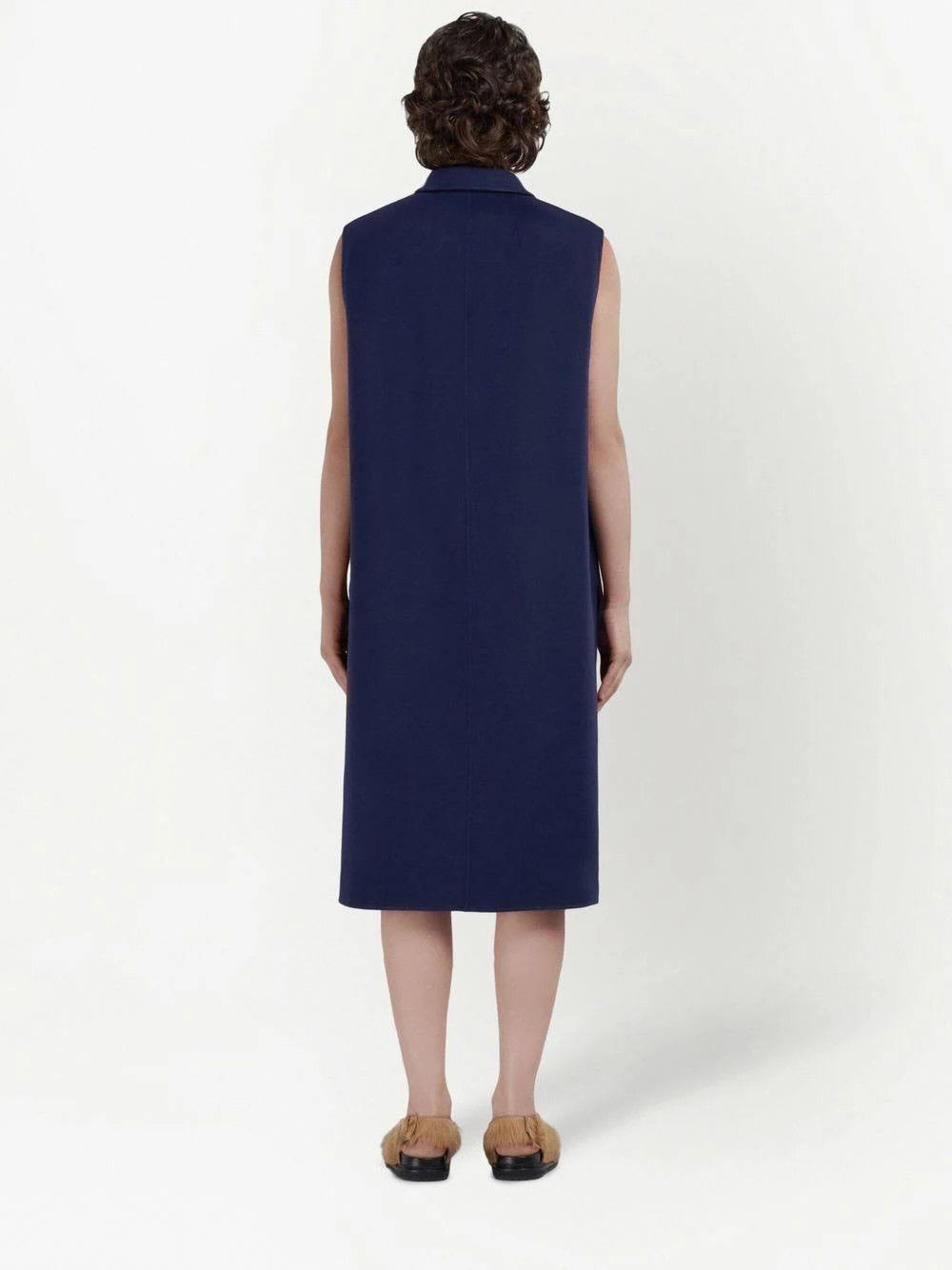 Marni o1srvl11e0624 Wool Vest Coat in Blue Size XS / US 0-2 / IT 36-38 - 3 Thumbnail
