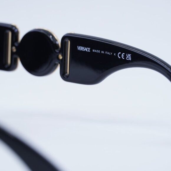 Versace Versace VE4391 GB1/87 Sunglasses Black Aviator Frame Size ONE SIZE - 8 Thumbnail