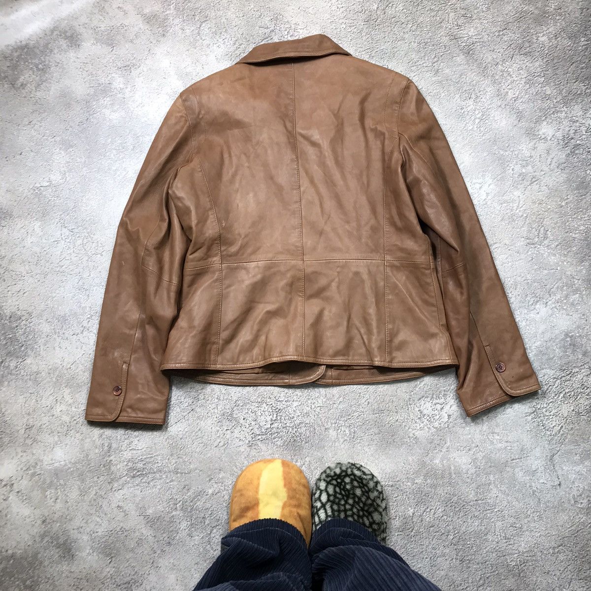 Vintage Vintage Y2K Tan Suede Blazer Jacket Workwear Streetwear M Size M / US 6-8 / IT 42-44 - 6 Thumbnail