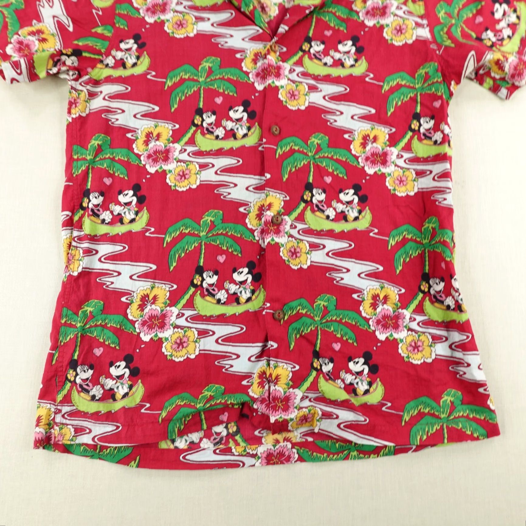 Mickey & Co. VINTAGE Mickey & Co Shirt Mens XS Red Mickey Mouse Hawaiian Button Up JH Hook 90s Size US XS / EU 42 / 0 - 3 Thumbnail
