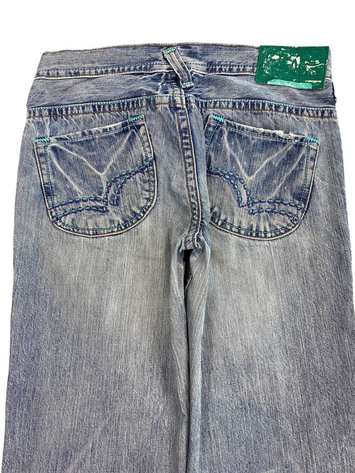 Japanese Brand Japanese Brand Acid Blue Wash Ripped Style Loose Jeans Size US 30 / EU 46 - 4 Thumbnail