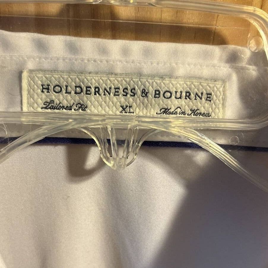 Other Holderness & Bourne Mens XL White Polyester Blend Polo Shirt Size US XL / EU 56 / 4 - 2 Thumbnail