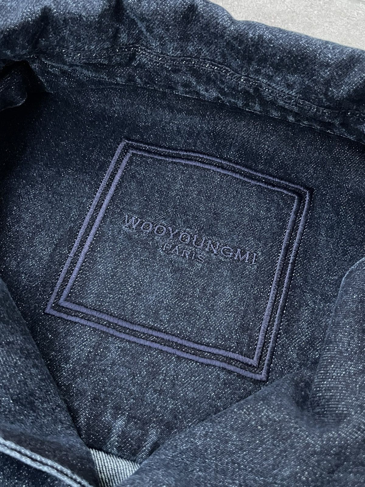 Wooyoungmi !DS! AW23 Wooyoungmi Navy Varsity Denim Jumper Jacket Size US L / EU 52-54 / 3 - 12 Thumbnail