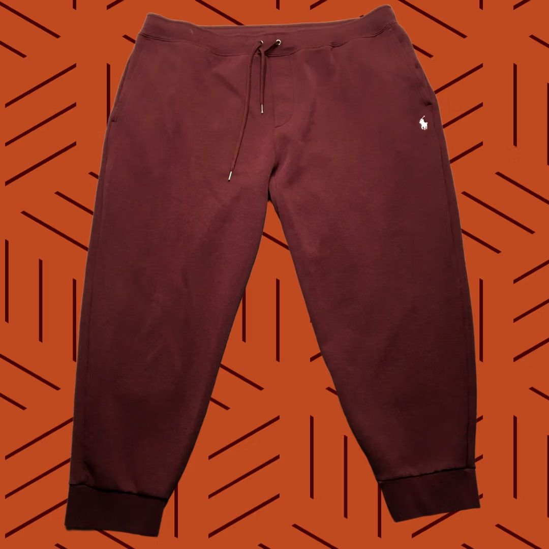 Polo Ralph Lauren Polo Ralph Lauren Pants Mens 2XB Maroon Jogger Sweatpants Performance Pony Logo Pants Size US XXL / EU 58 / 5 - 1 Thumbnail