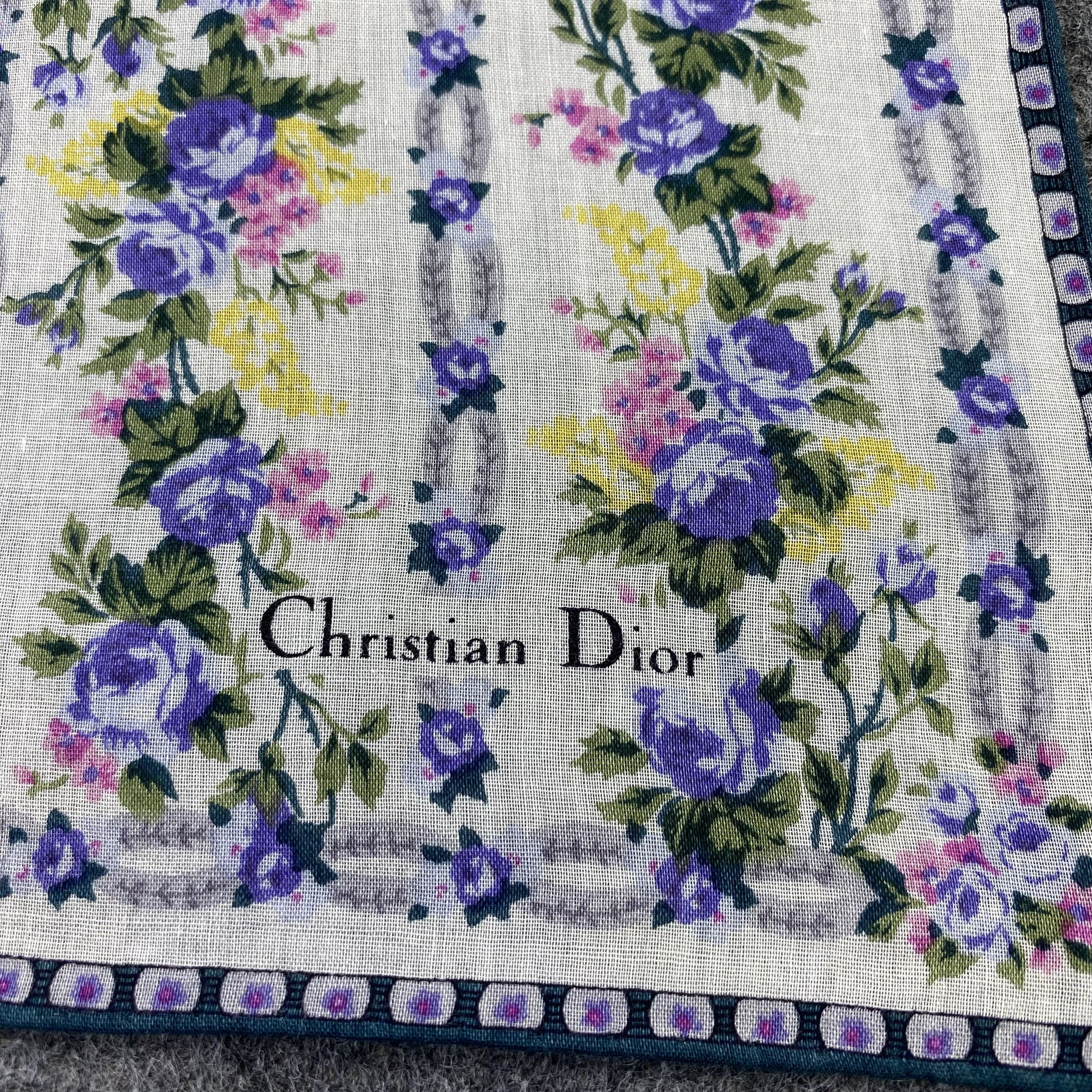Vintage Christian Dior Handkerchief / Bandana / Neckerchief -B710 Size ONE SIZE - 5 Thumbnail
