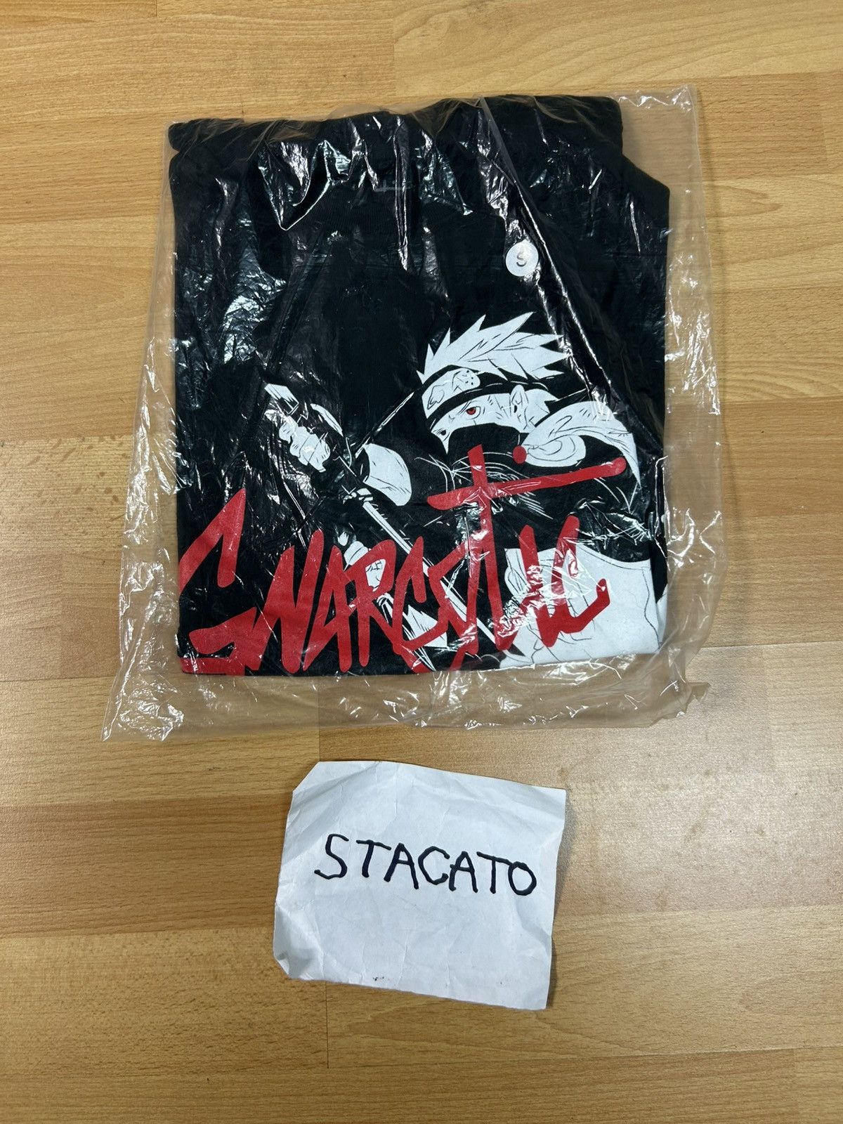 Gnarcotic × Japanese Brand Gnarcotic Lil Gnar Naruto Kakashi Tee Black/Red Size US S / EU 44-46 / 1 - 2 Thumbnail
