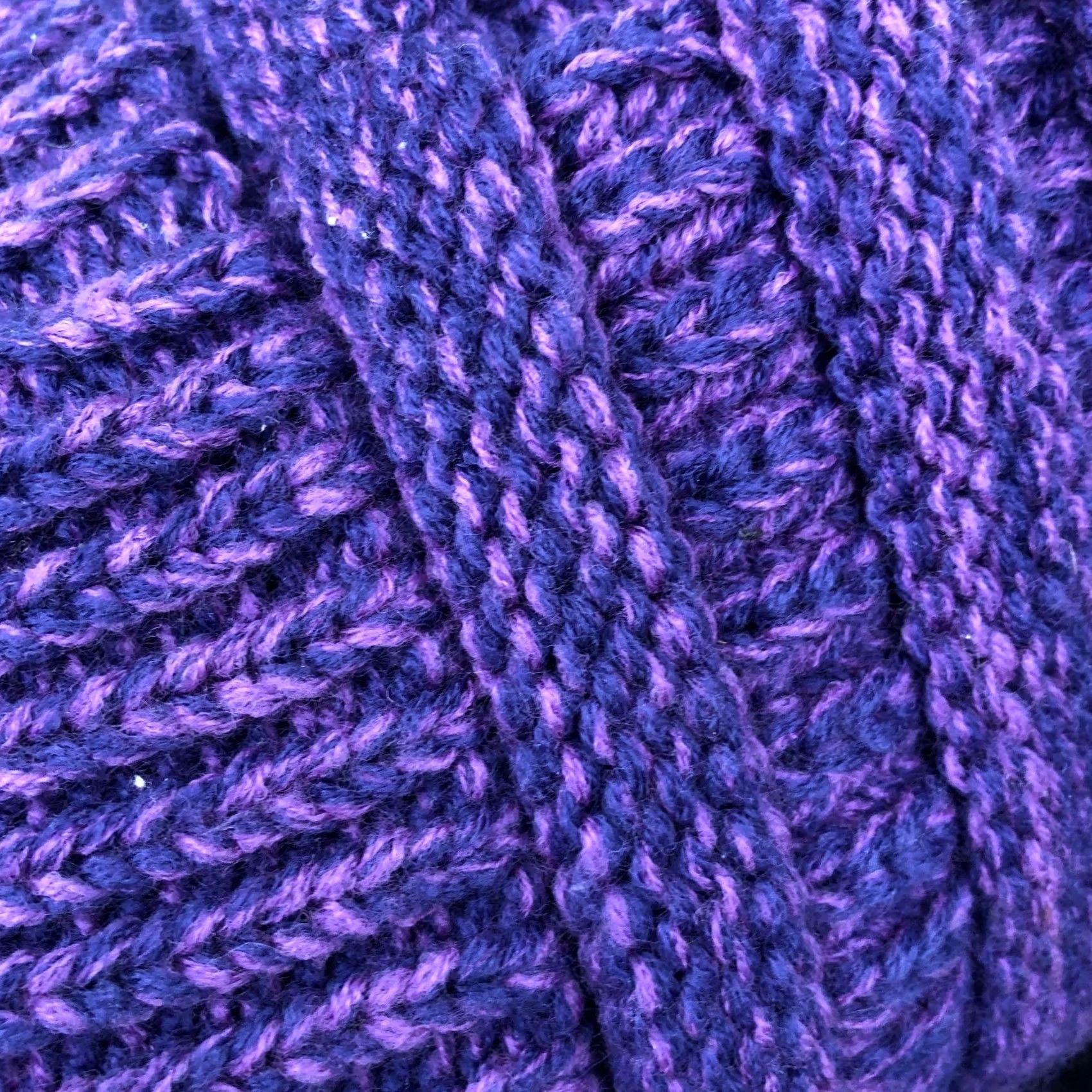 Vintage C.C. EXCLUSIVES Beanie Hat Women's One Size Purple Winter Cable Knit Cap Size ONE SIZE - 4 Thumbnail