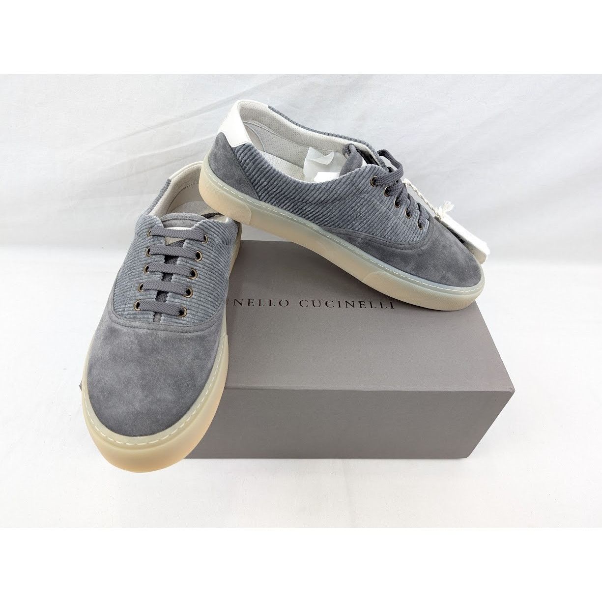 Brunello Cucinelli o1rshd1 Low-Top Sneakers in Gray Size US 12 / EU 45 - 18 Thumbnail