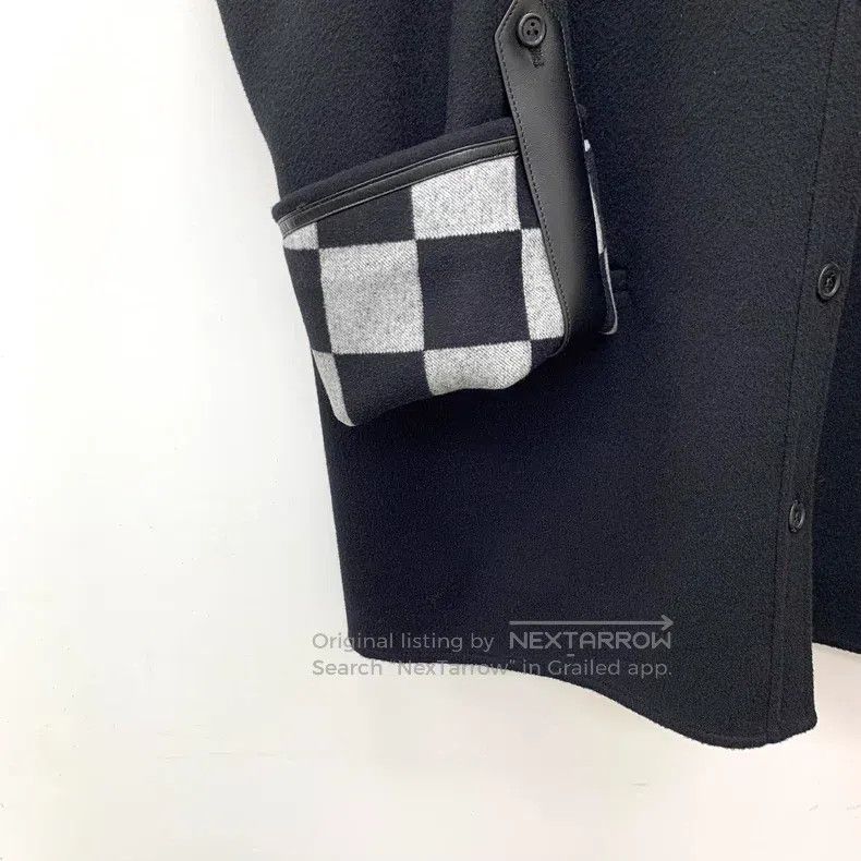 Louis Vuitton Louis Vuitton 25 black checkerboard-paneled wool single-br Size 4XL / US 24-26 - 4 Thumbnail