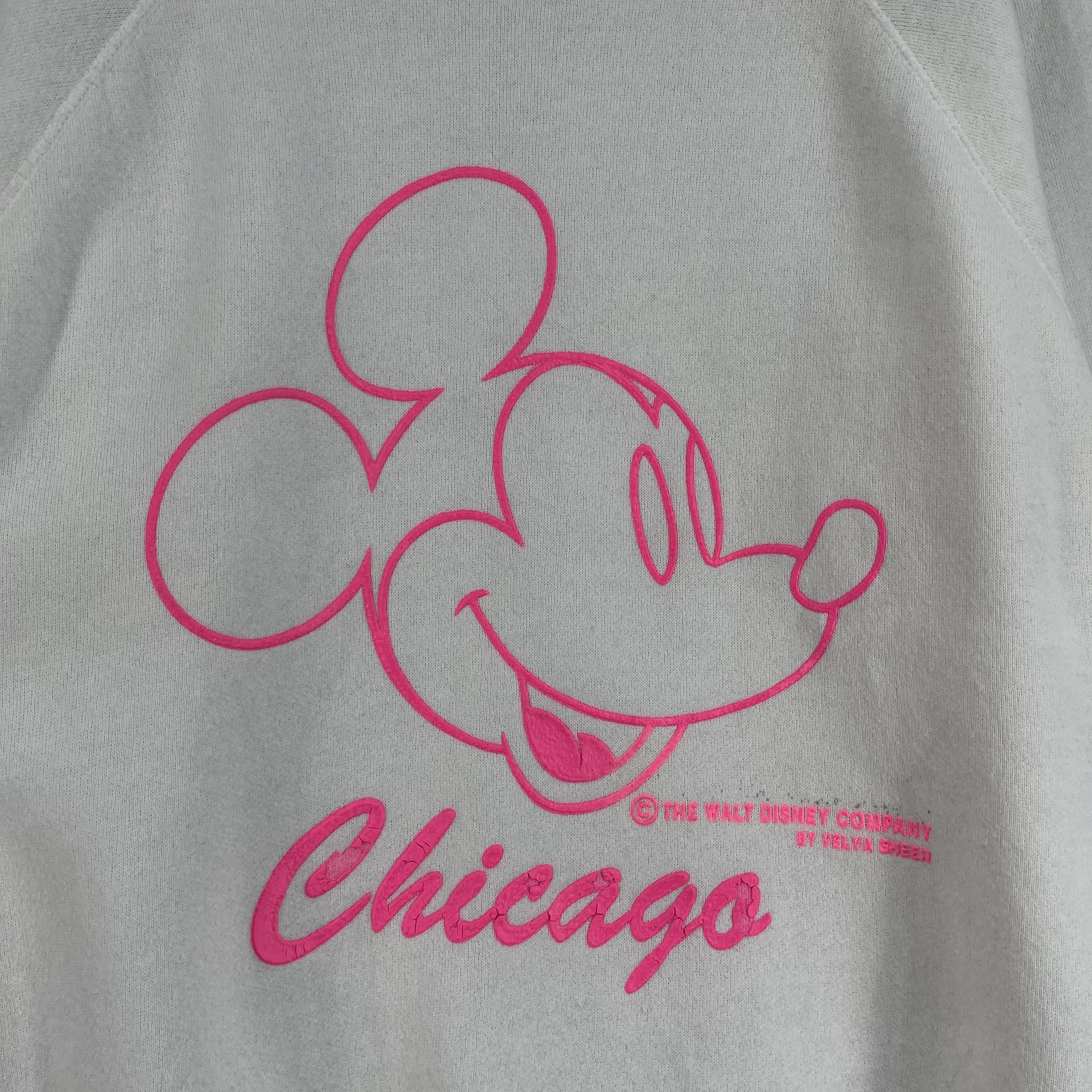 Mickey Mouse × Velva Sheen × Vintage Vintage MICKEY MOUSE Chicago Cartoon Printed Sweatshirt Size US M / EU 48-50 / 2 - 2 Thumbnail