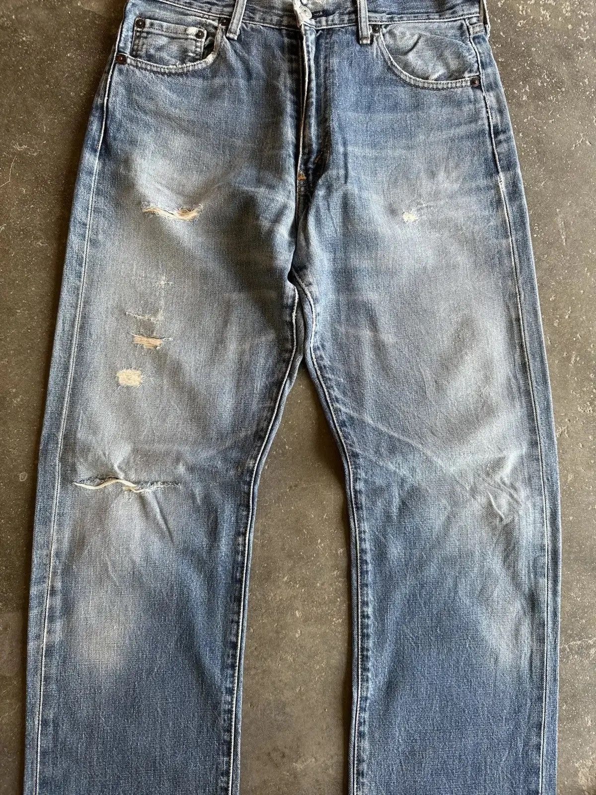 Levi's REDLINE 90’s Vintage Levi’s 502 Distressed Denim Pants Size US 30 / EU 46 - 2 Thumbnail