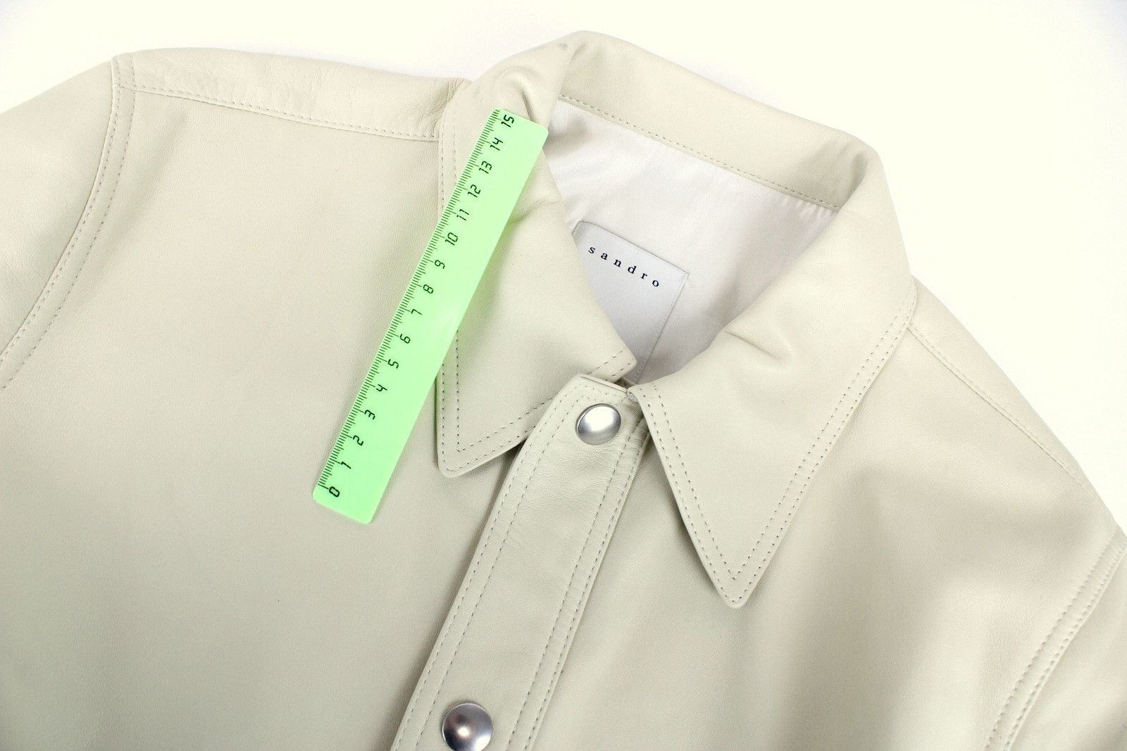 Sandro SANDRO Ares Jacket Men SMALL Overshirt Lamb Leather Snap Size US S / EU 44-46 / 1 - 7 Thumbnail