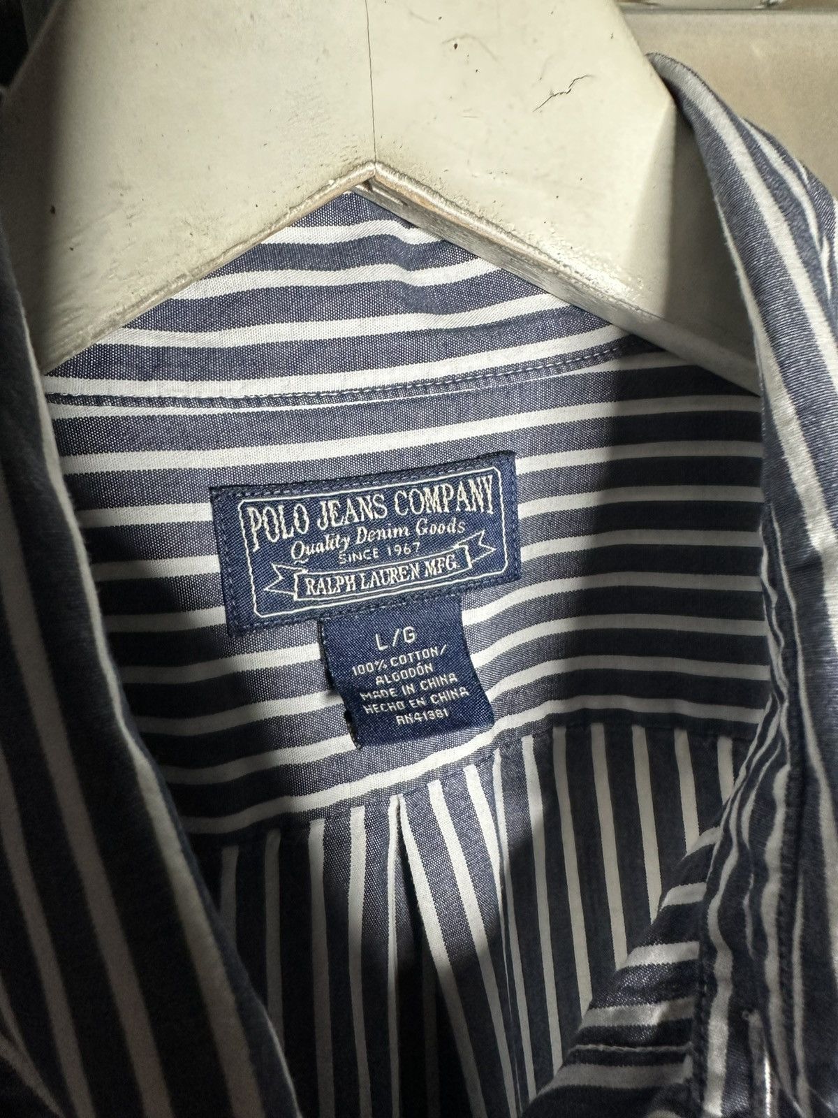 Polo Ralph Lauren Polo Jeans Company Ralph Lauren Striped Button Down Shirt Size US L / EU 52-54 / 3 - 4 Thumbnail