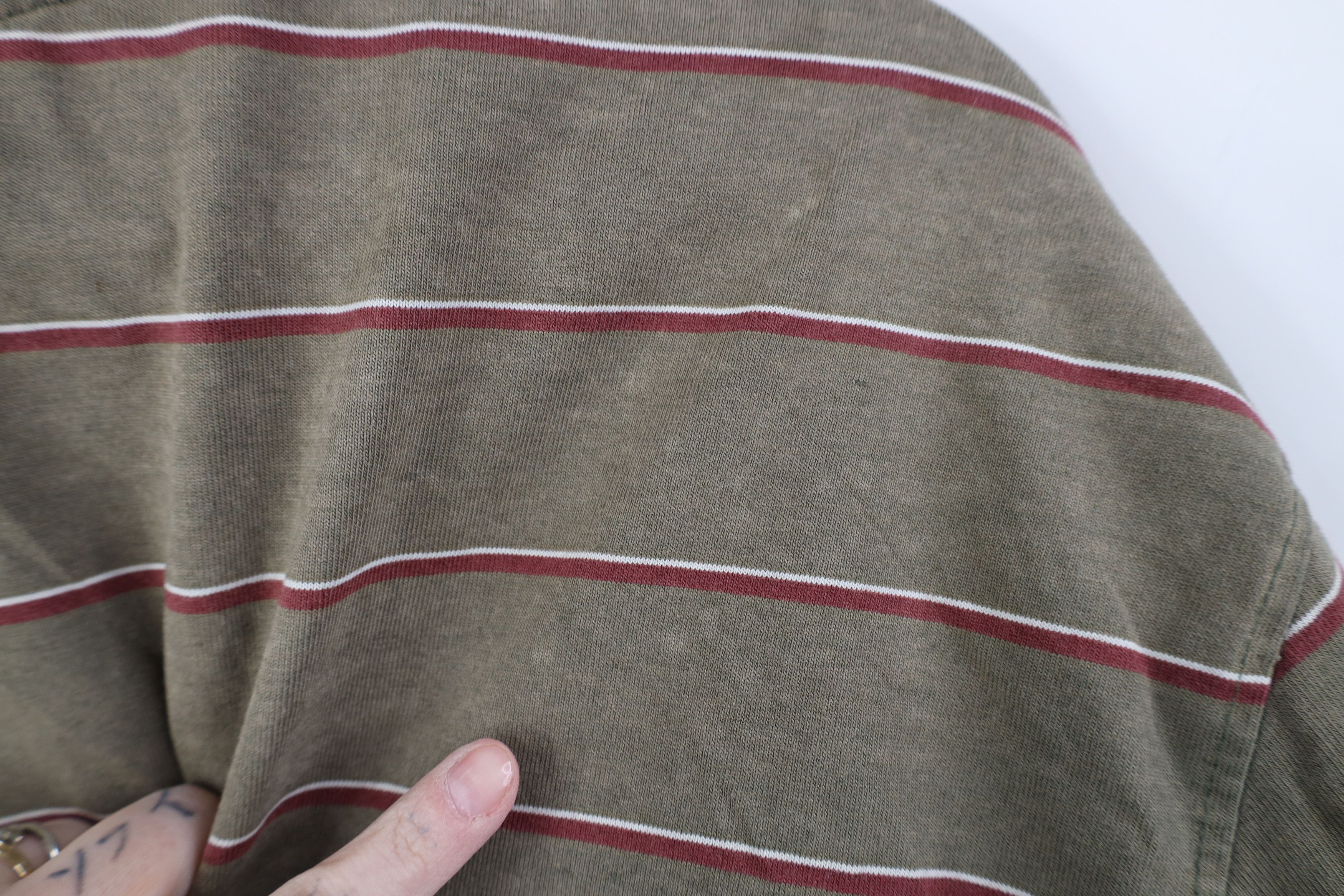 Vintage Vintage 90s Streetwear Striped Pocket Short Sleeve T-Shirt Size US XL / EU 56 / 4 - 10 Thumbnail