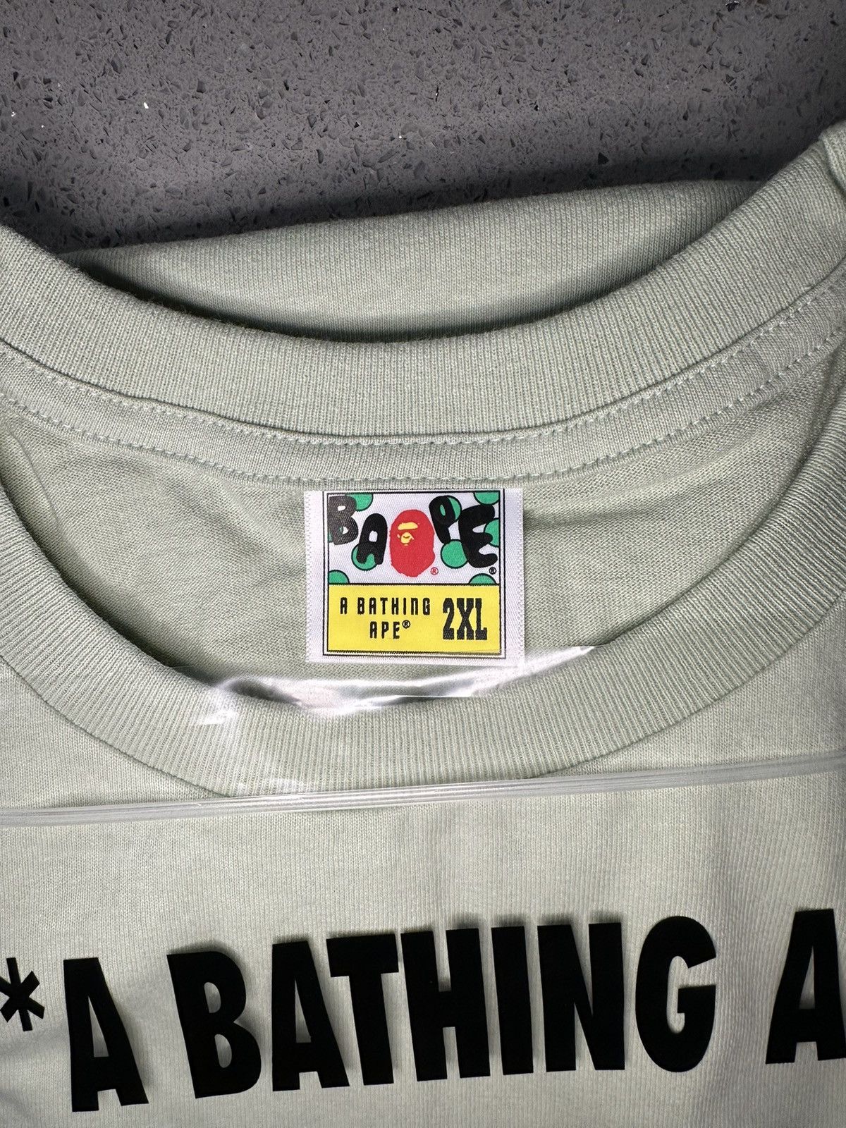 Bape Rare BAPE Green College Tee Size US XXL / EU 58 / 5 - 4 Thumbnail