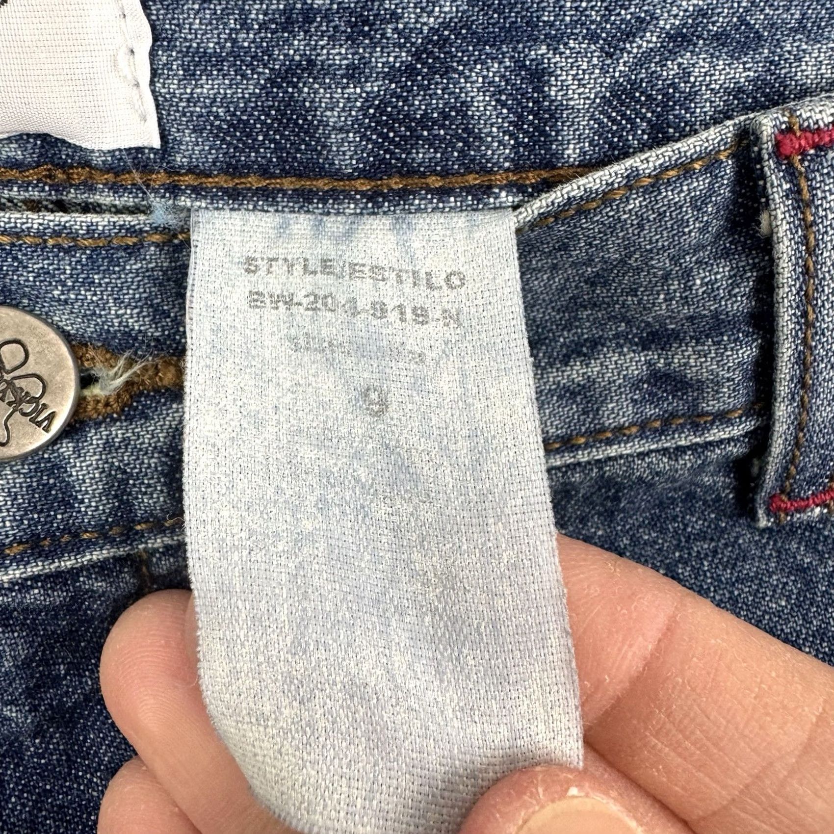 Vintage VINTAGE Vicky Jeans Womens 9 Bootcut Jeans Hipster Hippie Y2K 90s Low Rise Blue Size 30" / US 8 / IT 44 - 4 Thumbnail