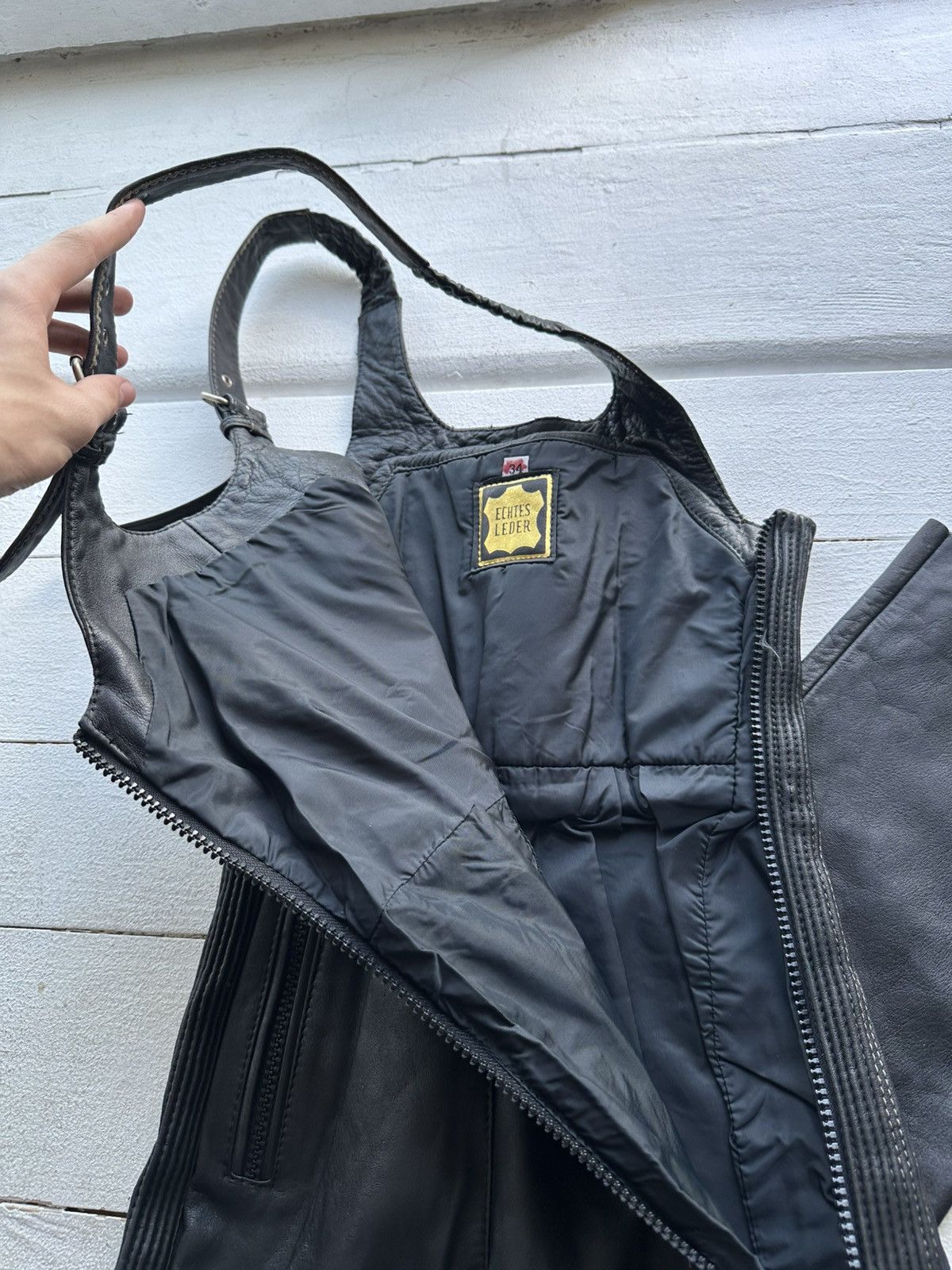 IXS🚨BLACK LEATHER Racing Team Jumpsuit/Coverall LIKE yamaha