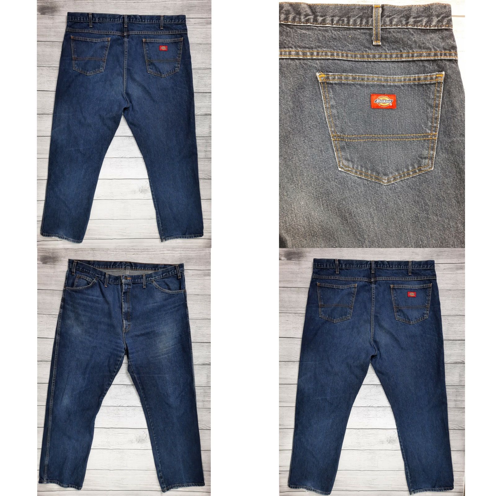Dickies Dickies Jeans Denim Blue Cotton 42x32 Regular Fit Straight Leg Men Jeans Dark Wash blue Denim 32 42 44x32 Size US 42 / EU 58 - 8 Thumbnail