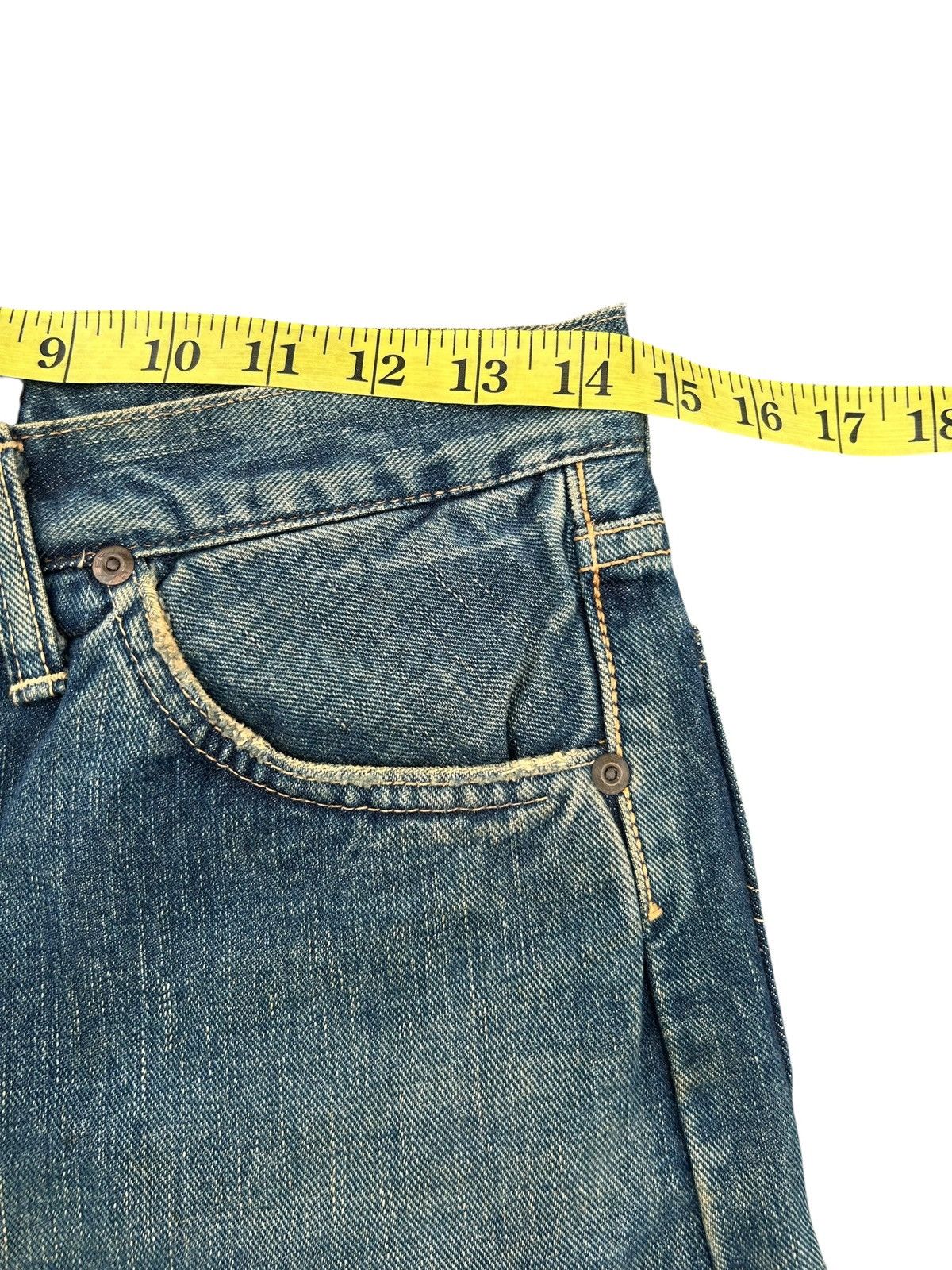 Kapital VINTAGE LEE HALF SELVEDGE JAPANESE DISTRESSED DENIM JEANS Size US 29 - 15 Thumbnail