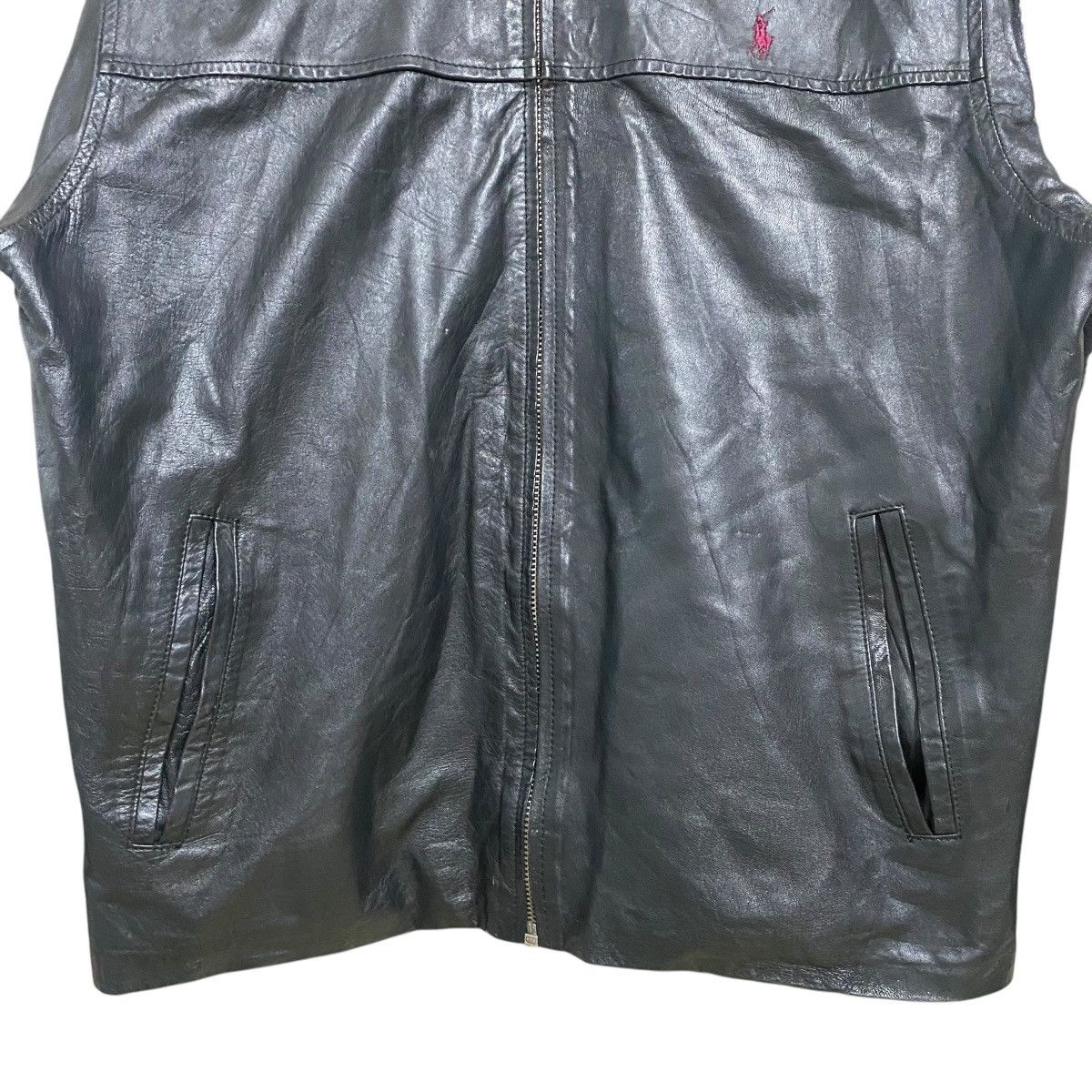 Polo Ralph Lauren Vintage Polo Ralph Lauren Black Leather Jacket Oversized Size US M / EU 48-50 / 2 - 7 Thumbnail
