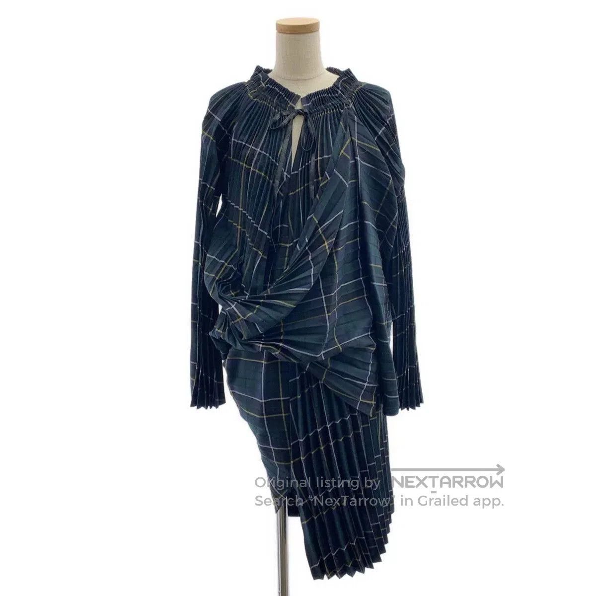 Junya Watanabe junya watanabe cdg 17aw plaid pleated dress. Size M / US 6-8 / IT 42-44 - 1 Thumbnail