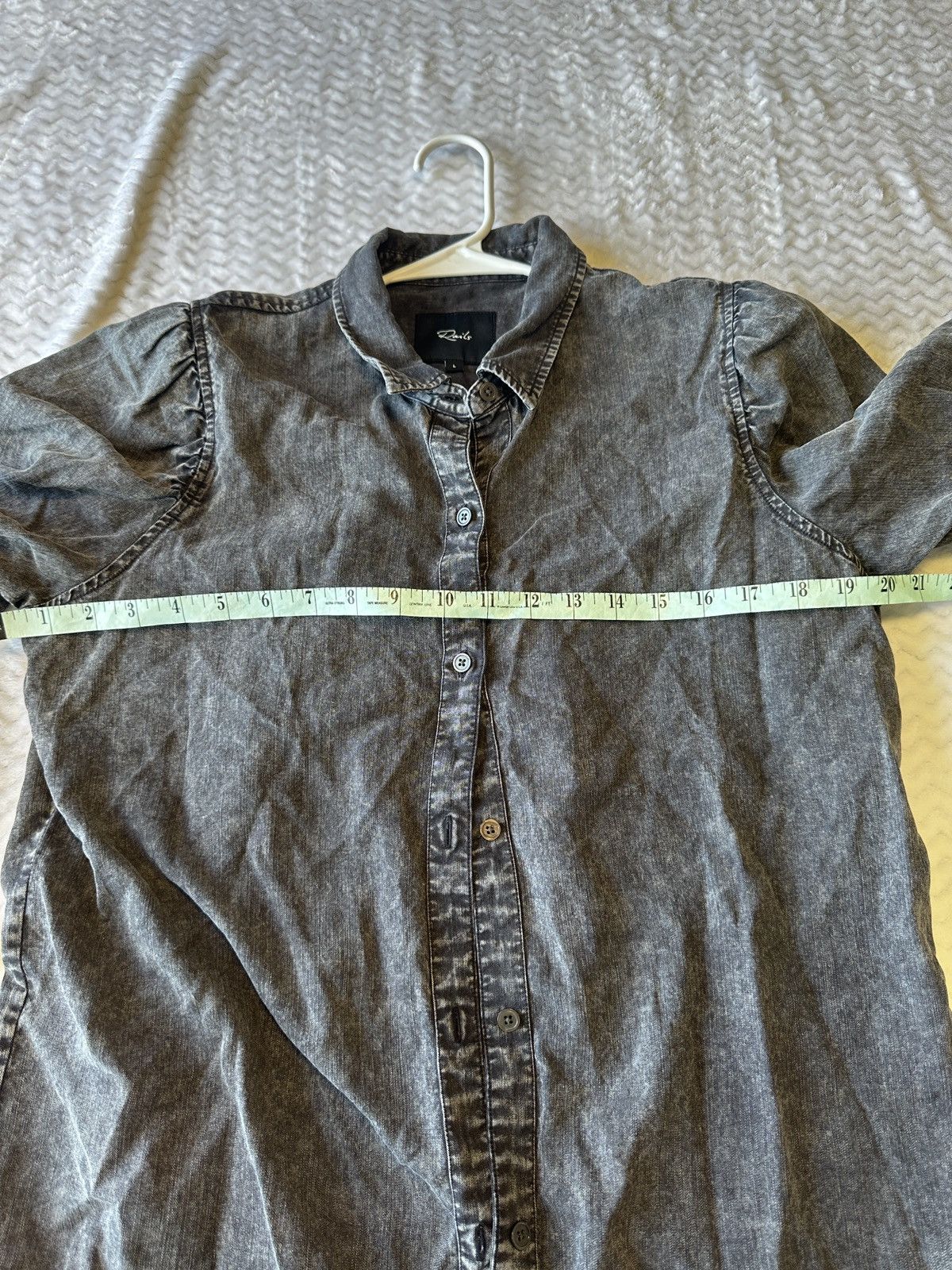 Rails Rails Angelica Black Acid Wash Top Button Front Women Size l Size L / US 10 / IT 46 - 6 Thumbnail