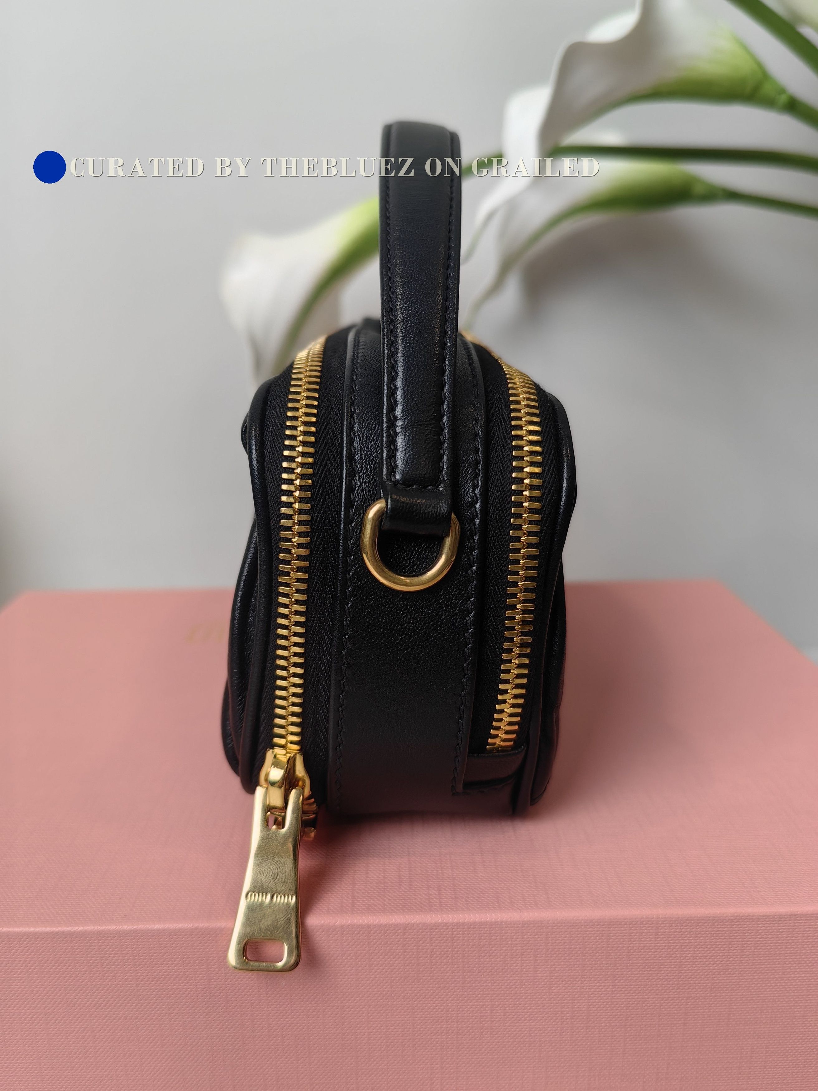 Miu Miu Miu Miu Black Matelassé Lambskin Shoulder Bag Size ONE SIZE - 3 Thumbnail