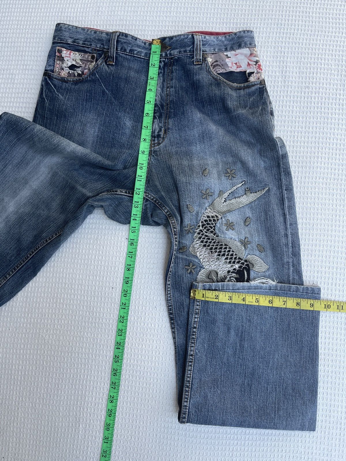 Karakuri Tamashii LastDrop🔥Rare🔥VtgJapanese Brand Karakuri Style Sukajan Jeans Size US 34 / EU 50 - 14 Thumbnail