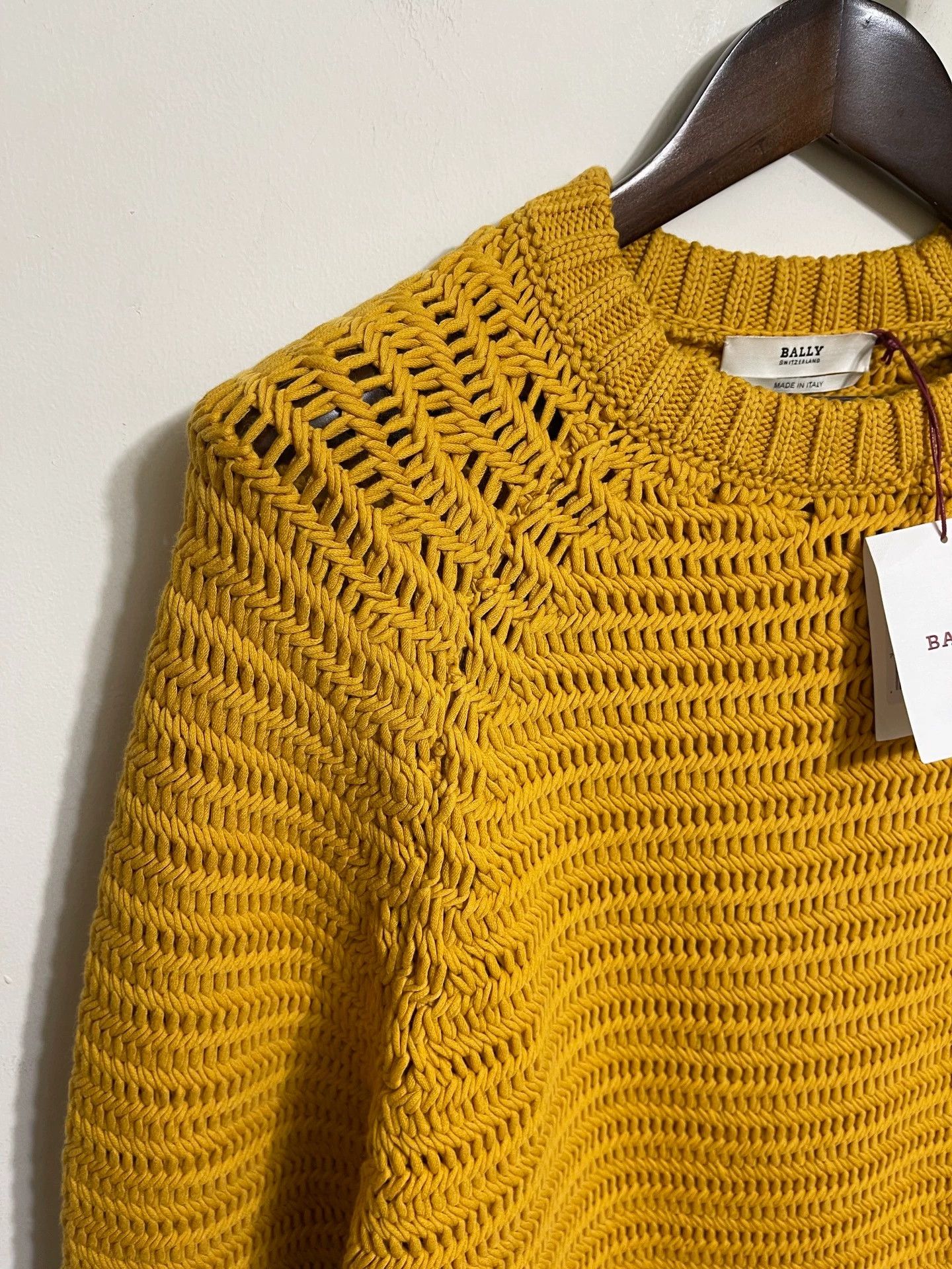 Bally Bally Mustard Yellow Oversized Chunky Knit Sweater Size 52 Size US L / EU 52-54 / 3 - 4 Thumbnail