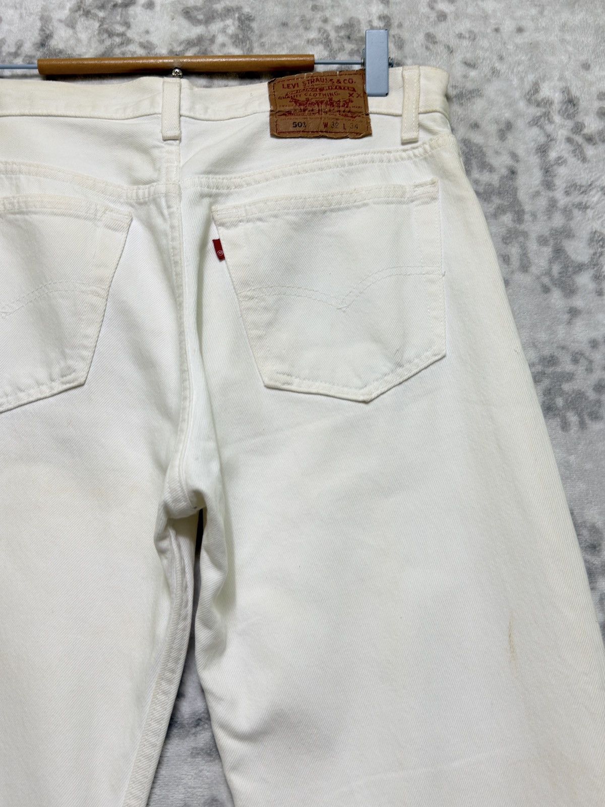Levi's Vintage 80s LEVI'S 501 White Single R Denim Jeans Size US 30 / EU 46 - 11 Thumbnail