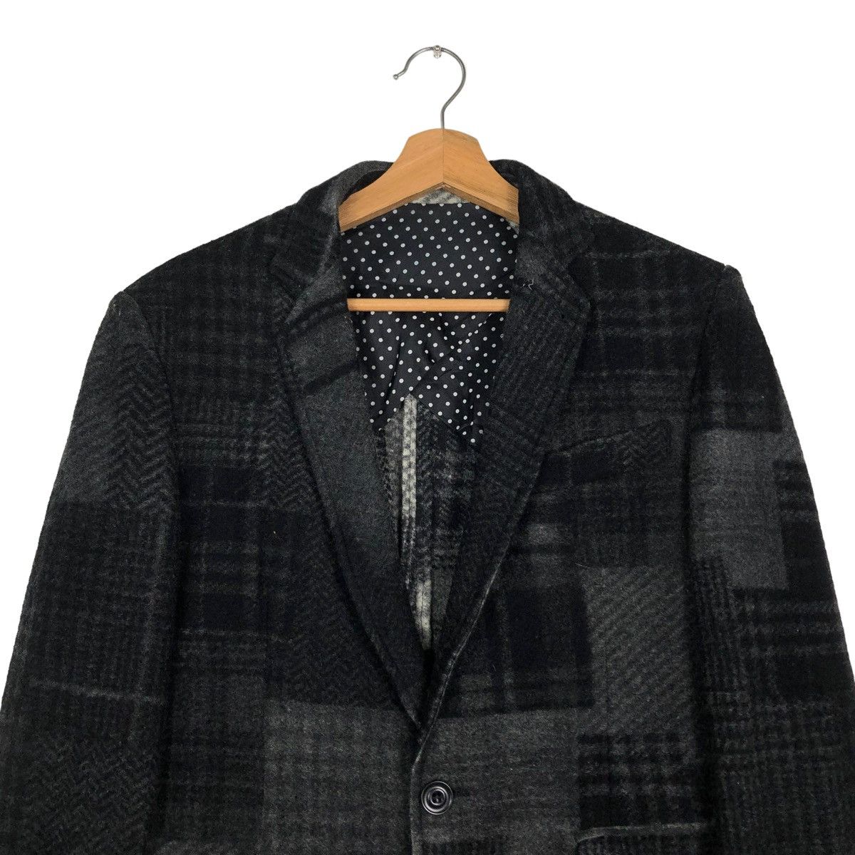 Vintage 🔥VTG J-NI-TY PATCHWORK BIKER JACKET WOOL JUNYA WATANABE Size US S / EU 44-46 / 1 - 3 Thumbnail