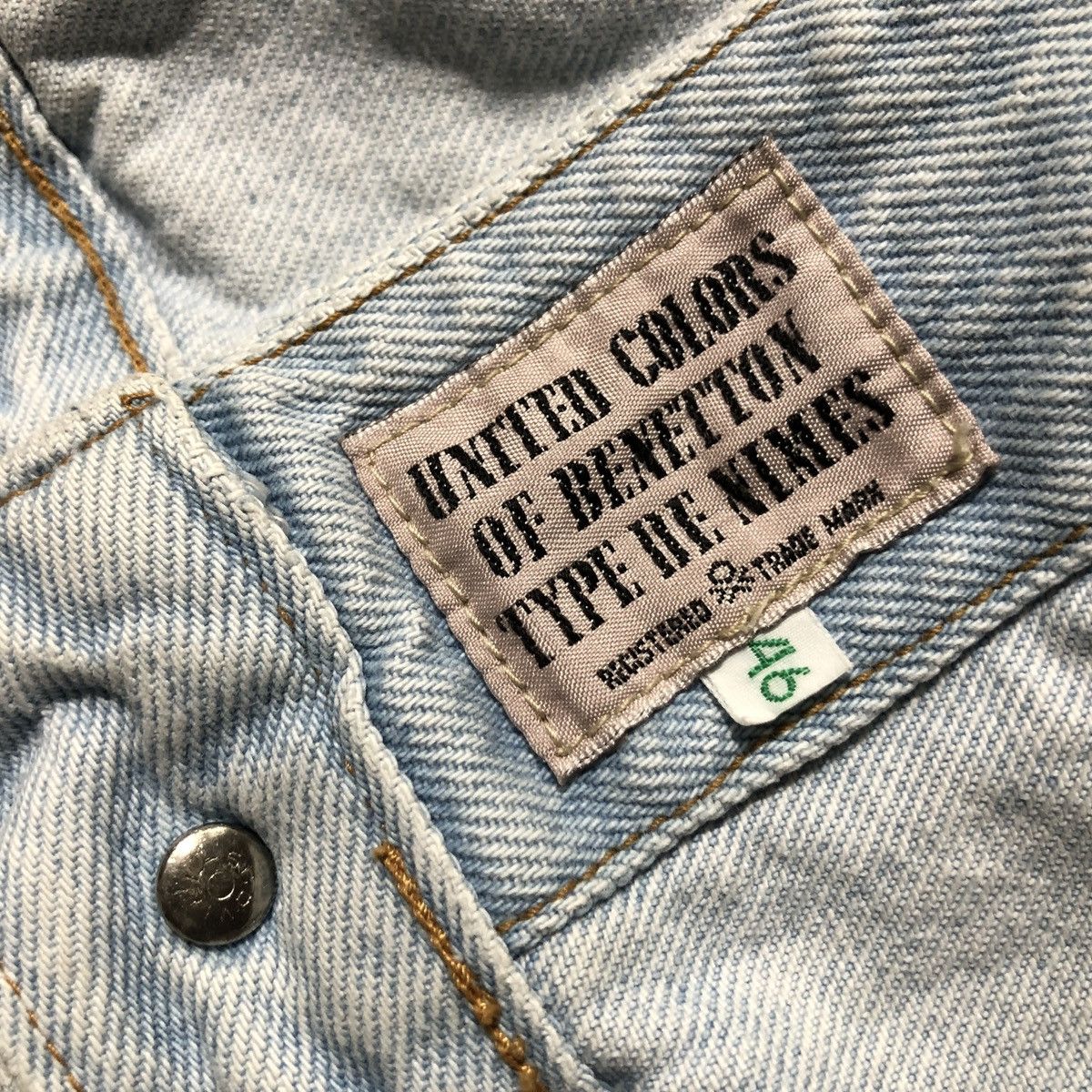 UNITED COLORS OF BENETTON ABSTRAK COLOR UNISEX DENIM JACKET