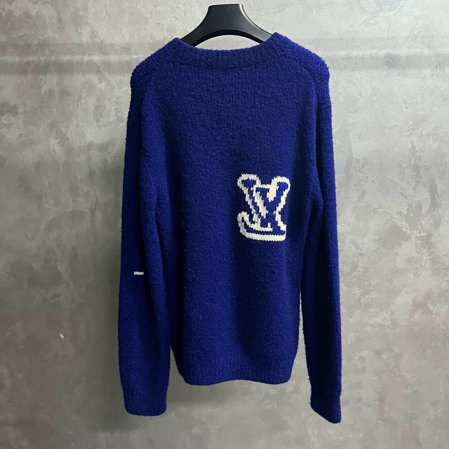 Louis Vuitton Louis Vuitton Blue Intarsia Wool Sweater Size US L / EU 52-54 / 3 - 5 Thumbnail