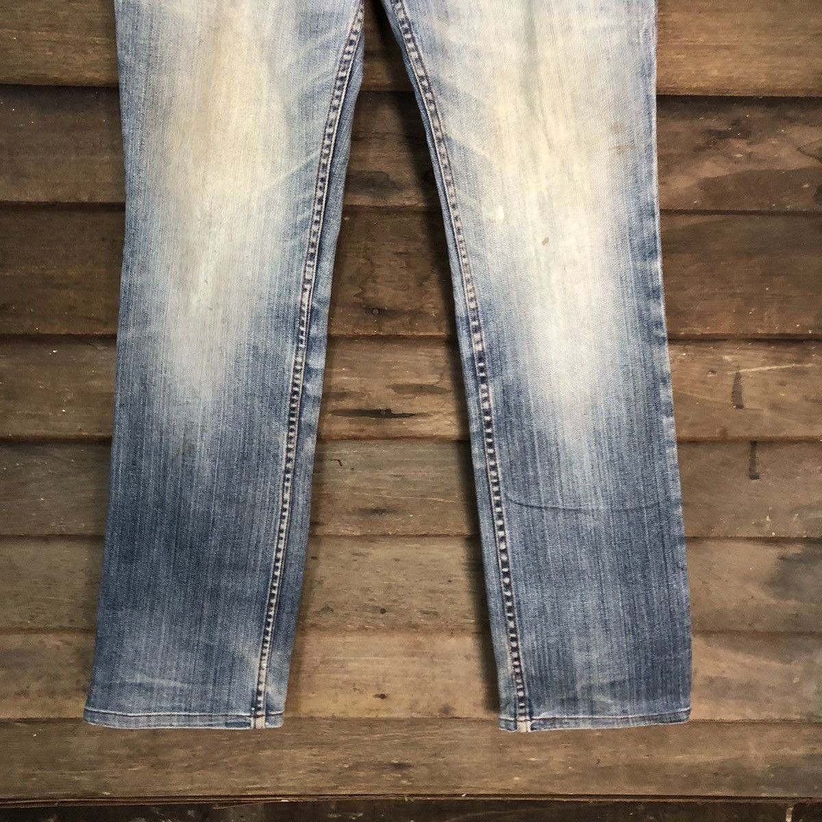 Japanese Brand Monsieur Nicole Blue Distressed Denim Pants #7330 Size 32" / US 10 / IT 46 - 8 Thumbnail