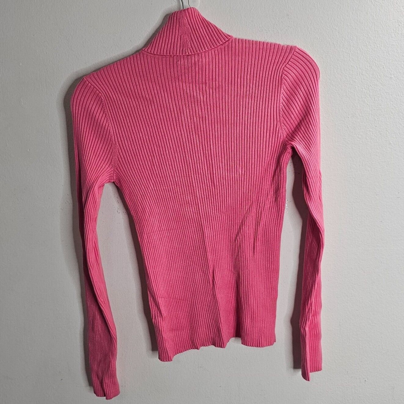 Other 525 American Pink Ribbed Knit Long Sleeve Turtleneck Top S Size S / US 4 / IT 40 - 2 Thumbnail