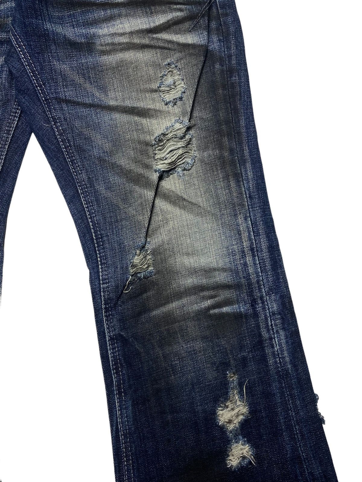 14th Addiction 2000s FUGA - Dirty Washed Flared Denim Pants Size US 29 - 7 Thumbnail