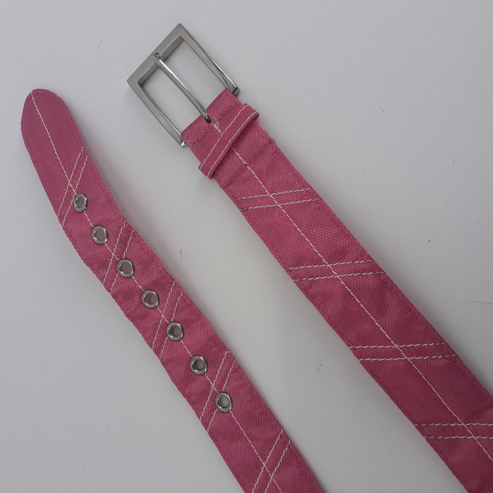 Puma Puma women's Pink Quilted Athletic Belt Silver Tone M L Size ONE SIZE - 4 Thumbnail