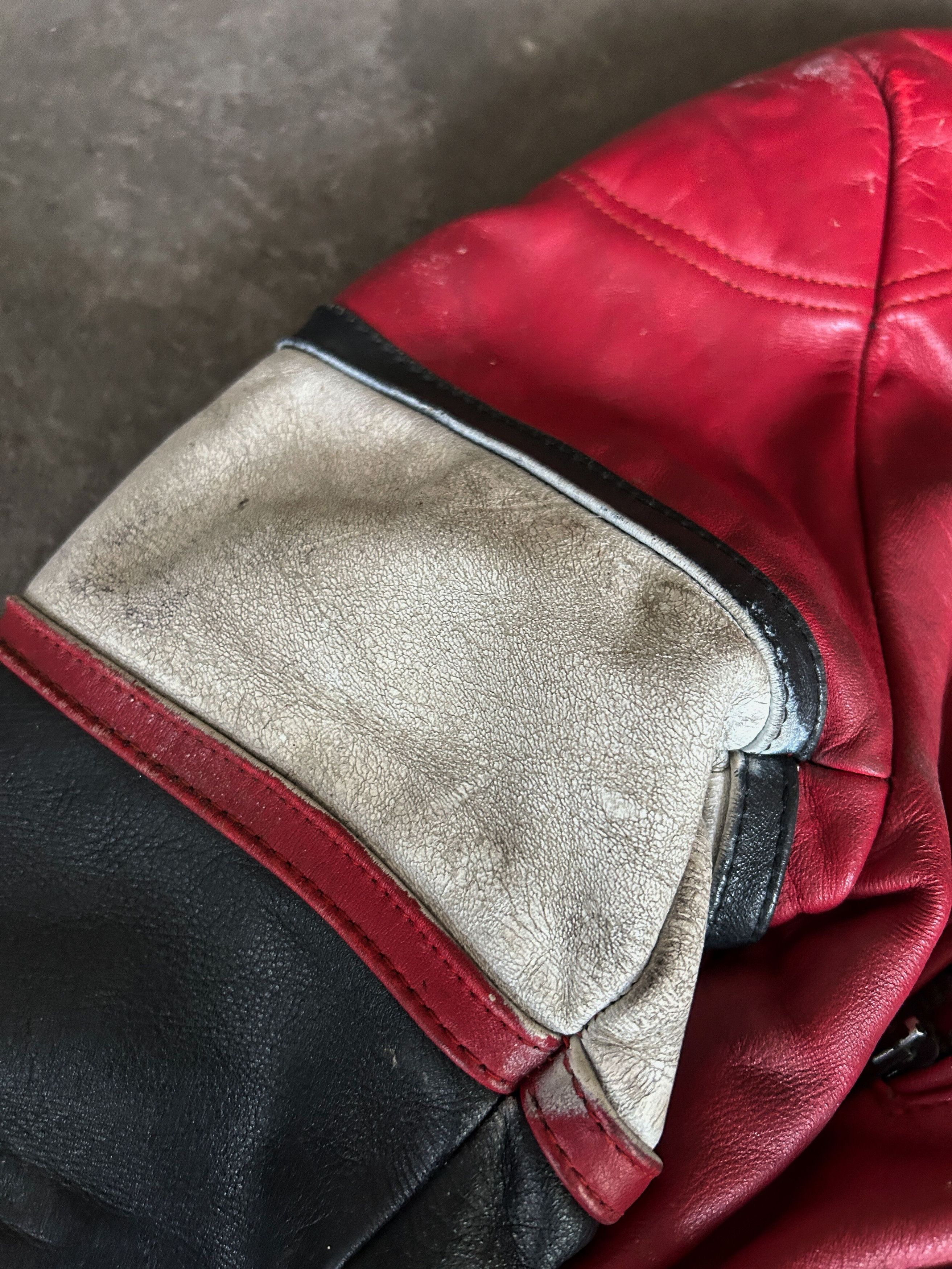 Vintage Vintage Red Black Leather Motorcycle Racing Jacket Biker Size US M / EU 48-50 / 2 - 19 Thumbnail