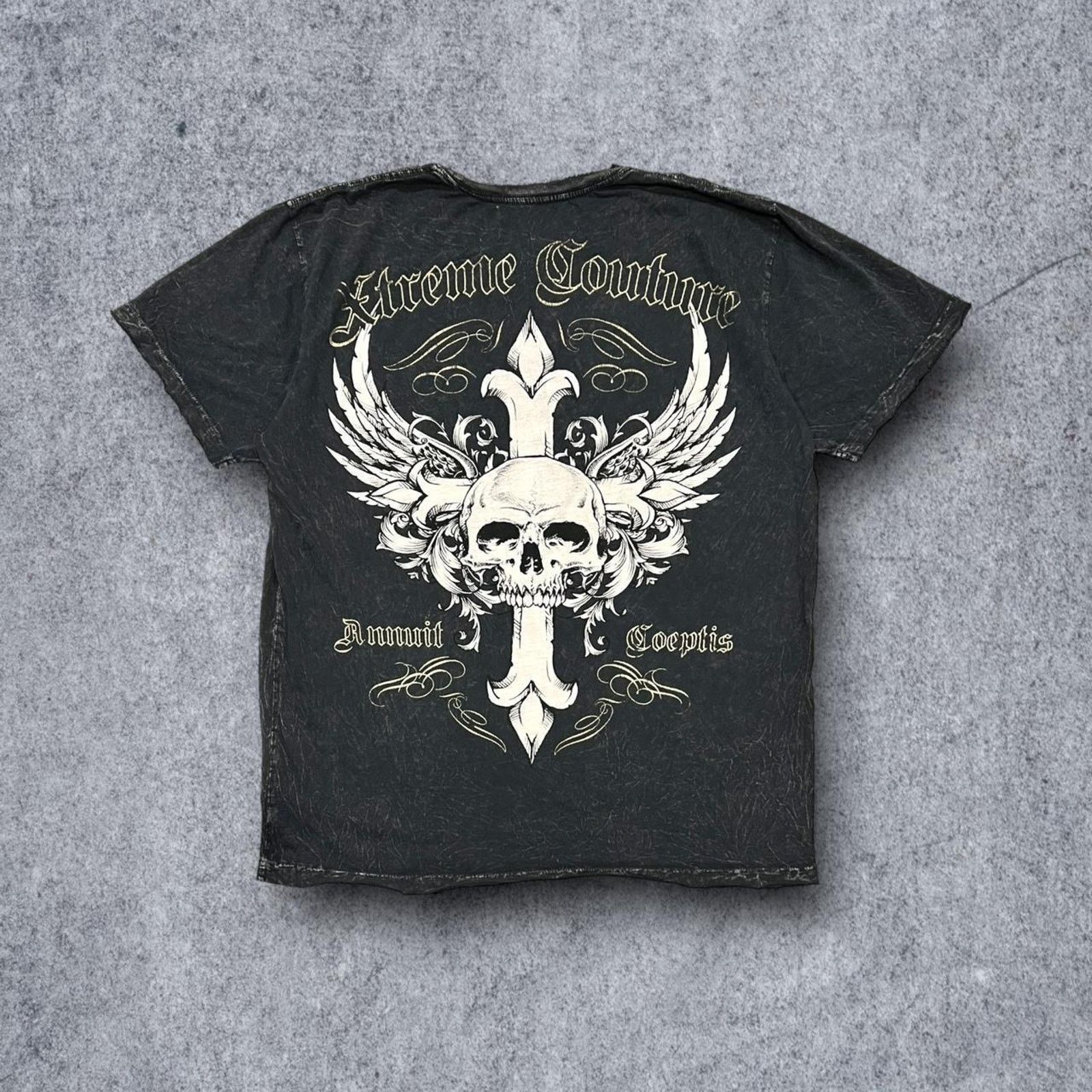 Affliction Xtreme Couture Vintage Affliction Y2K Cross Grunge Shirt Size US XXL / EU 58 / 5 - 1 Thumbnail